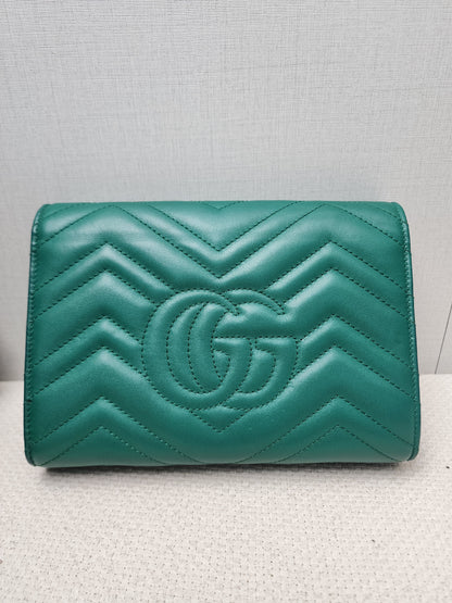 Gucci Green Marmont WOC (GHW)