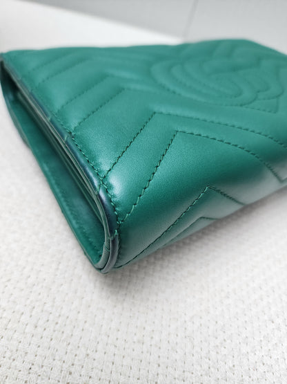 Gucci Green Marmont WOC (GHW)