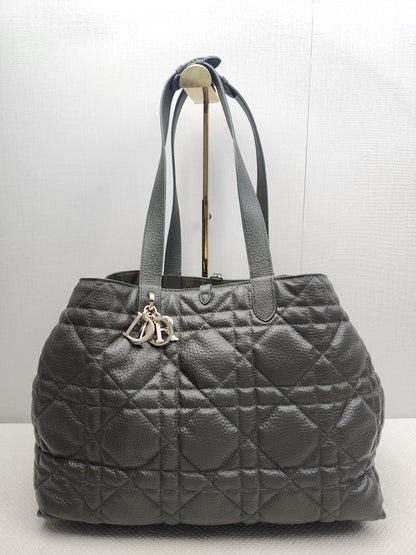 Dior Khaki Large Calfskin Macrocannage Toujours Bag (GHW)