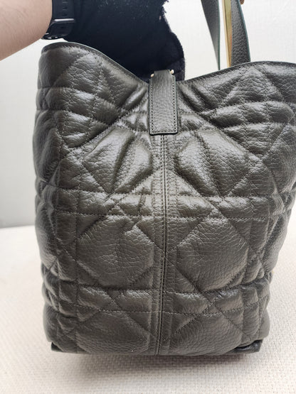 Dior Khaki Large Calfskin Macrocannage Toujours Bag (GHW)