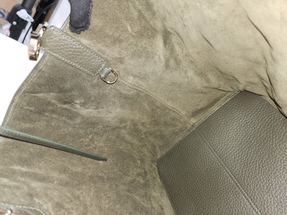 Dior Khaki Large Calfskin Macrocannage Toujours Bag (GHW)