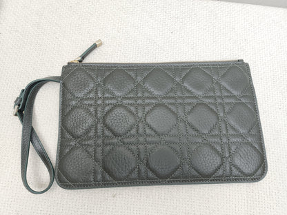 Dior Khaki Large Calfskin Macrocannage Toujours Bag (GHW)