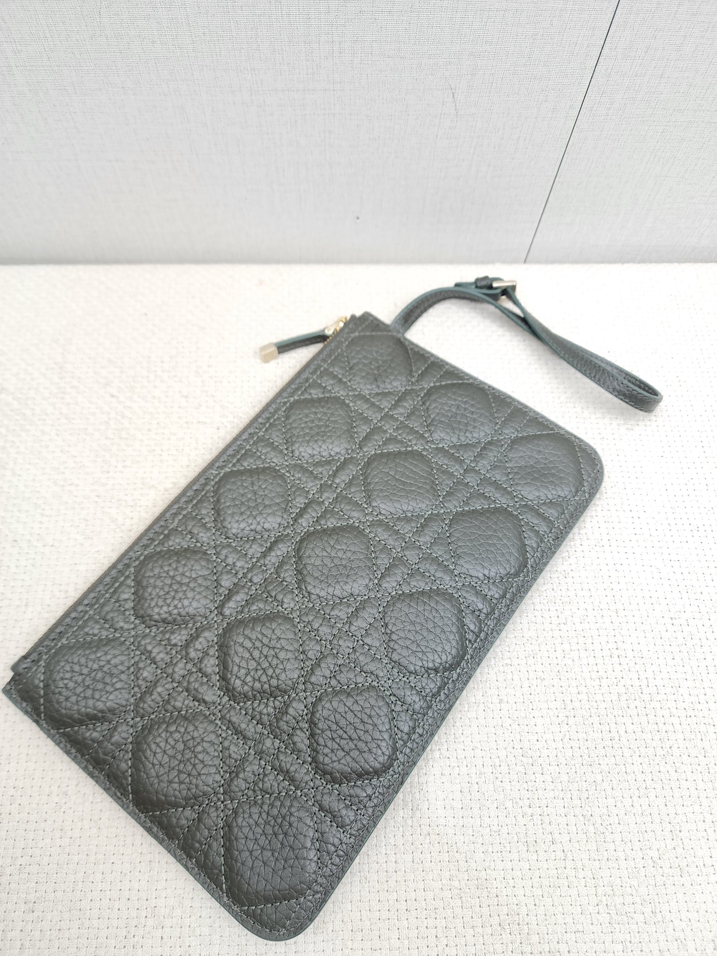 Dior Khaki Large Calfskin Macrocannage Toujours Bag (GHW)