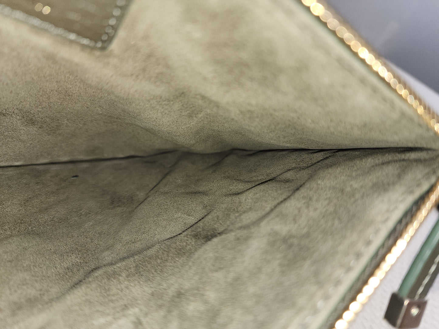 Dior Khaki Large Calfskin Macrocannage Toujours Bag (GHW)