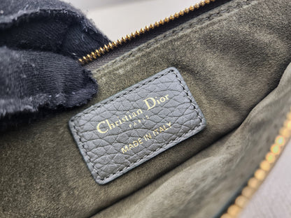 Dior Khaki Large Calfskin Macrocannage Toujours Bag (GHW)