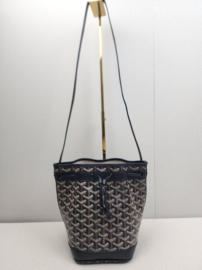 Goyard Black Goyardine Petit Flot Bucket Bag
