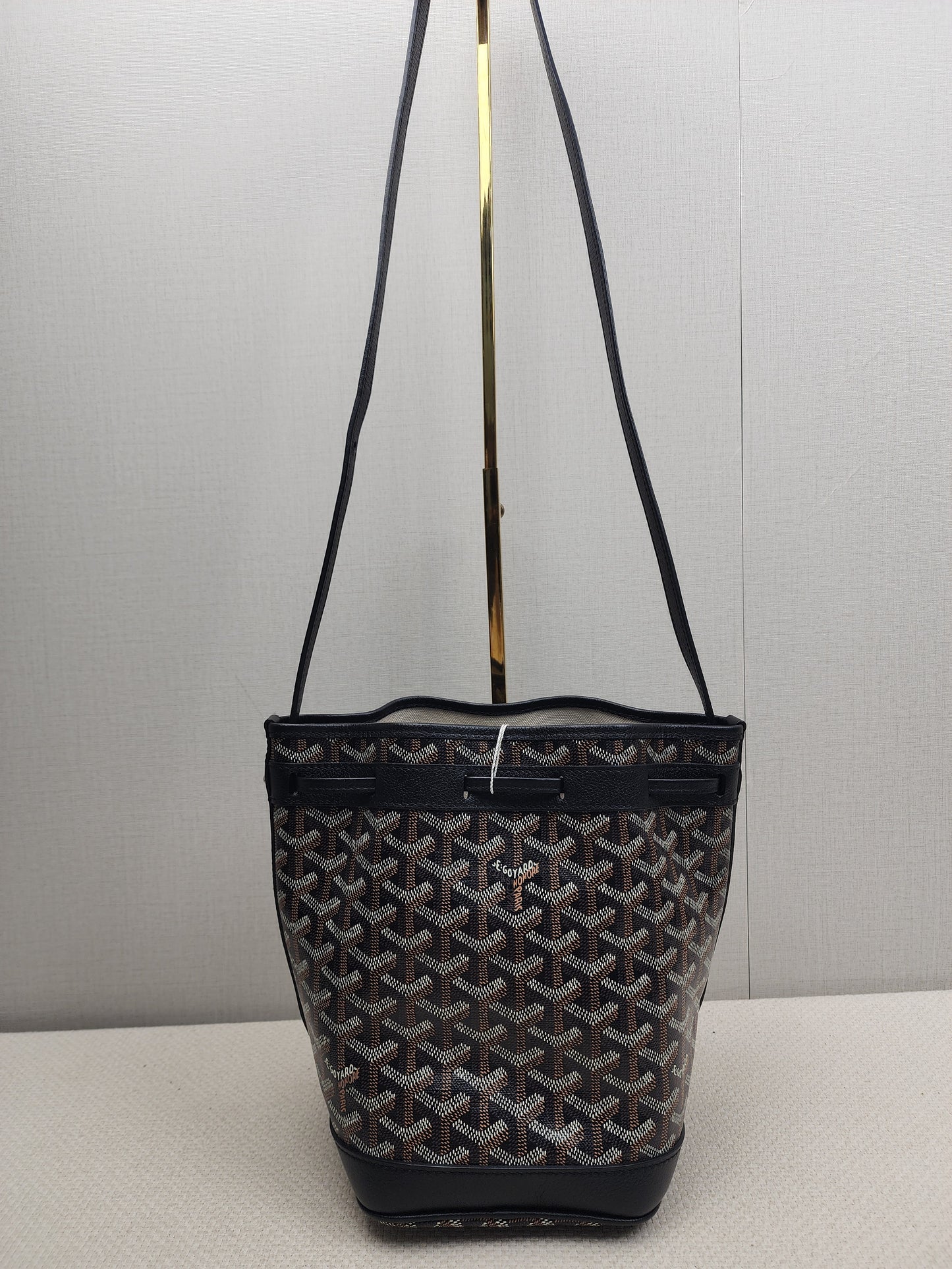 Goyard Black Goyardine Petit Flot Bucket Bag