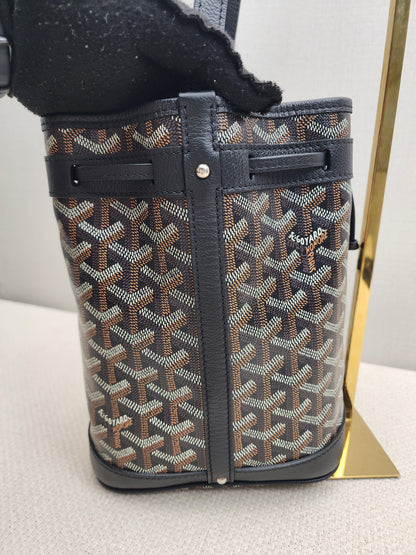 Goyard Black Goyardine Petit Flot Bucket Bag