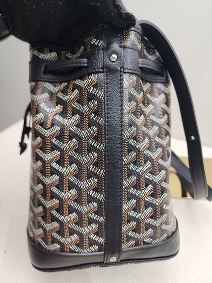Goyard Black Goyardine Petit Flot Bucket Bag
