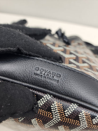 Goyard Black Goyardine Petit Flot Bucket Bag