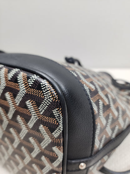 Goyard Black Goyardine Petit Flot Bucket Bag