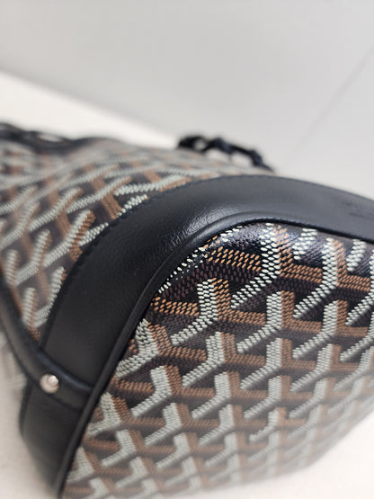 Goyard Black Goyardine Petit Flot Bucket Bag