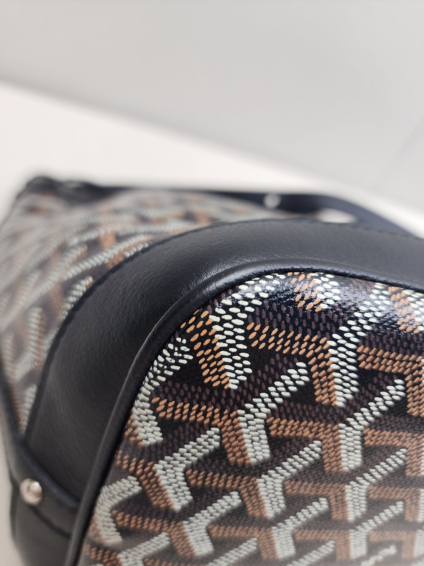 Goyard Black Goyardine Petit Flot Bucket Bag