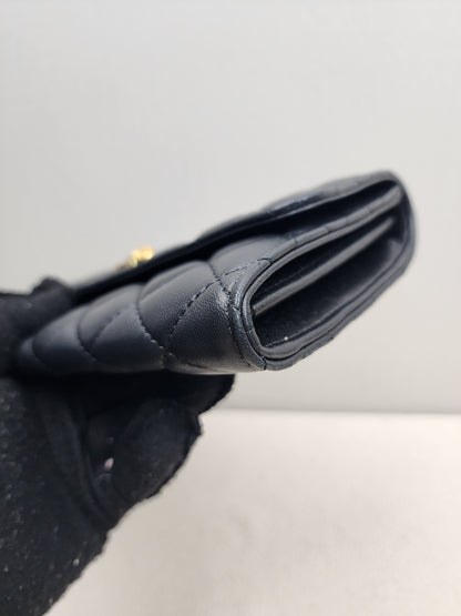 Versace Black Lambskin Quilted Medusa WOC (GHW)