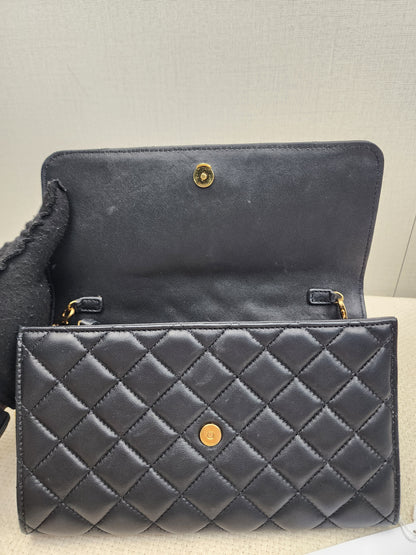 Versace Black Lambskin Quilted Medusa WOC (GHW)