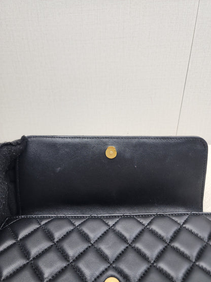 Versace Black Lambskin Quilted Medusa WOC (GHW)