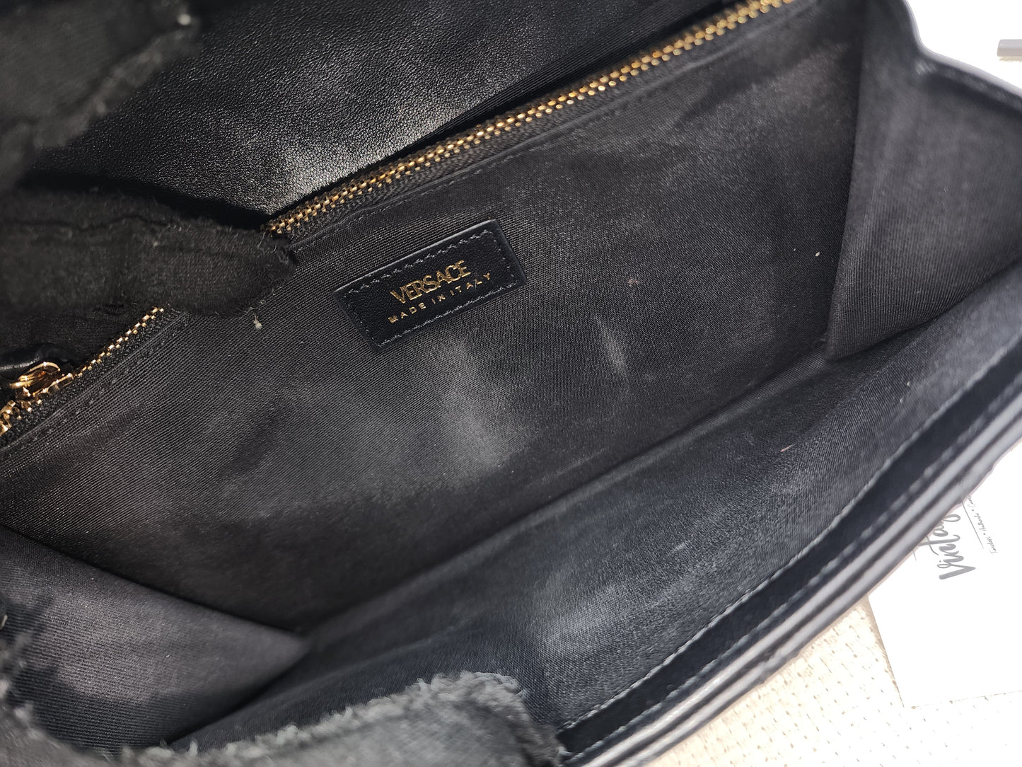 Versace Black Lambskin Quilted Medusa WOC (GHW)