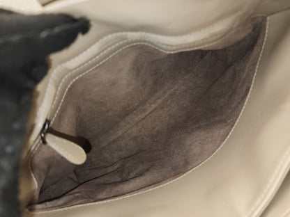 BV Light Grey Intrecciato Roma Bag