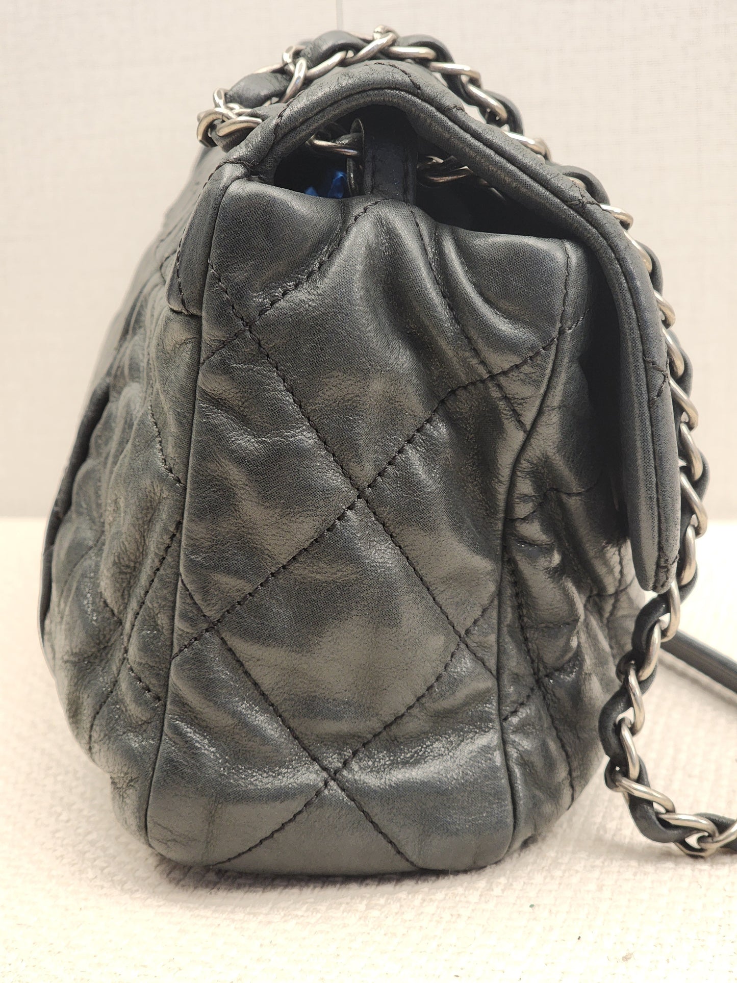 Chanel Black Iridescent Calfskin Coco Pleats Dlap (RHW)