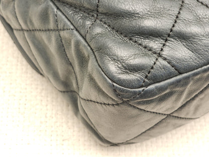 Chanel Black Iridescent Calfskin Coco Pleats Dlap (RHW)
