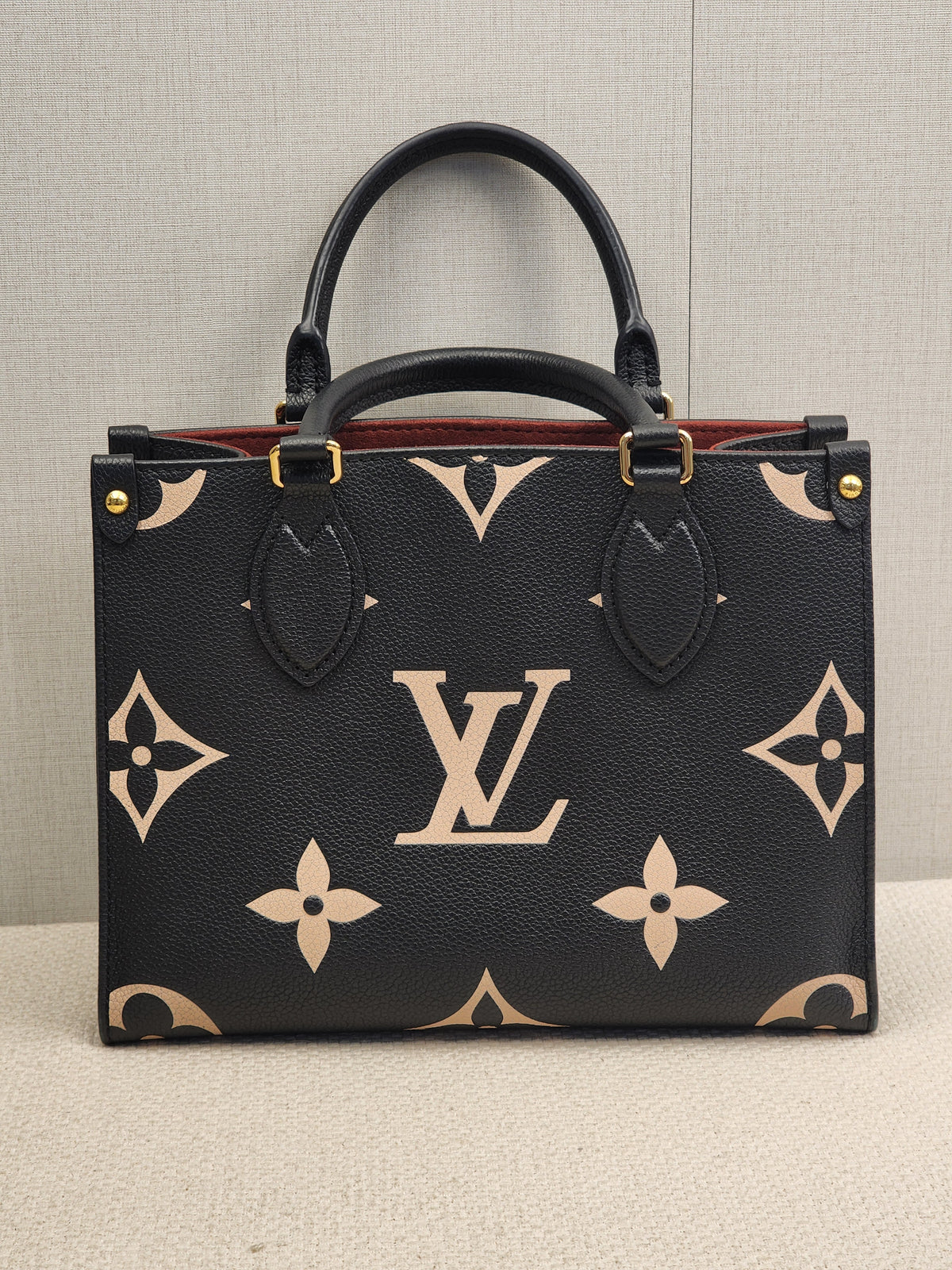 LV Black Monogram Empreinte On The Go PM