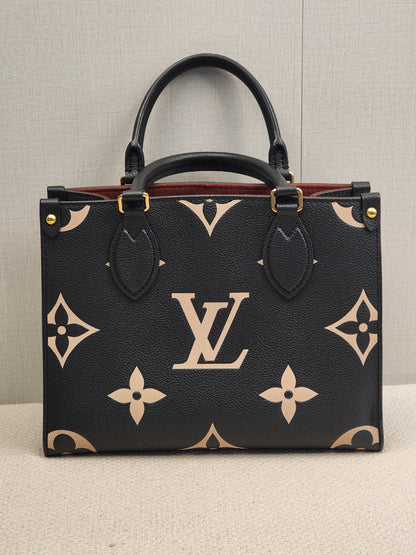 LV Black Monogram Empreinte On The Go PM