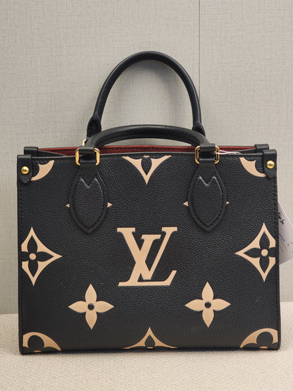 LV Black Monogram Empreinte On The Go PM