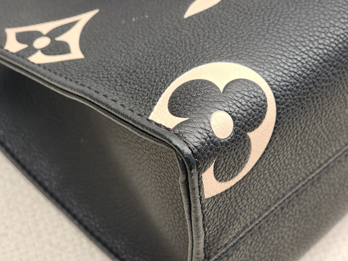 LV Black Monogram Empreinte On The Go PM
