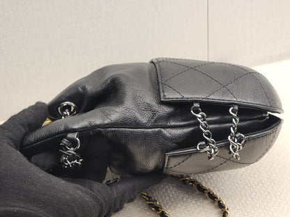 Chanel Black Calfskin Small Gabrielle Bucket Bag