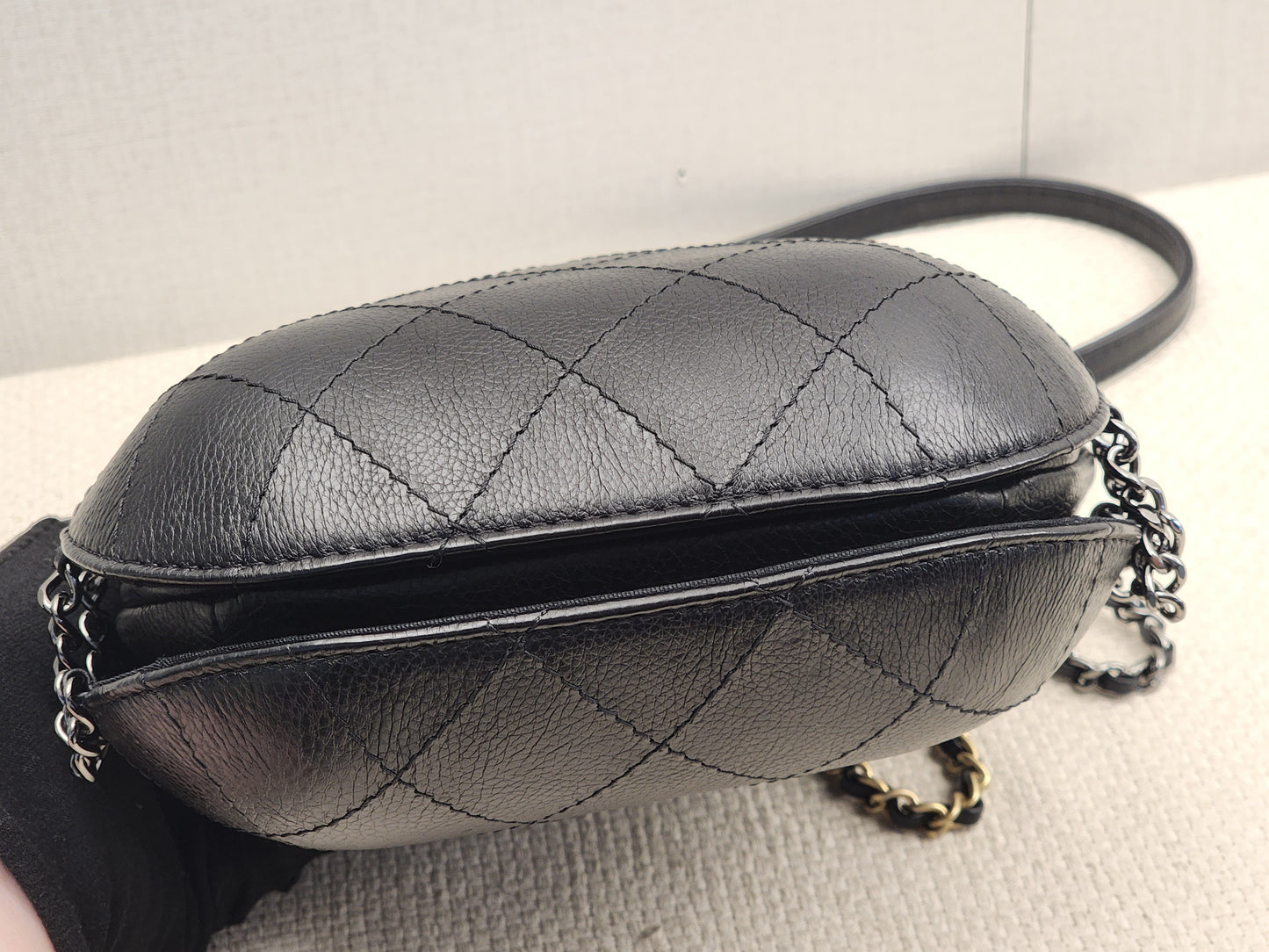 Chanel Black Calfskin Small Gabrielle Bucket Bag