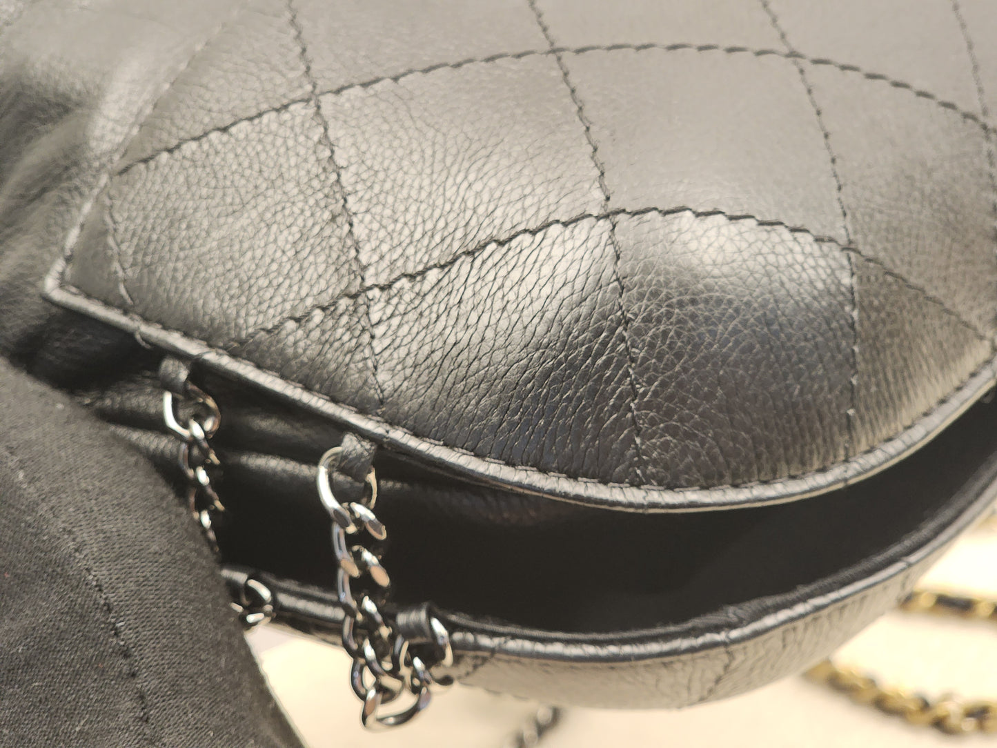 Chanel Black Calfskin Small Gabrielle Bucket Bag