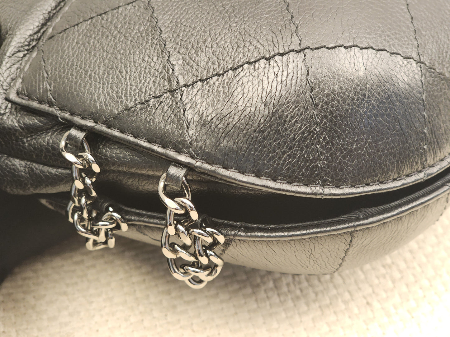 Chanel Black Calfskin Small Gabrielle Bucket Bag