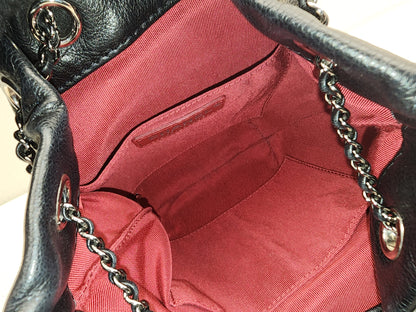 Chanel Black Calfskin Small Gabrielle Bucket Bag