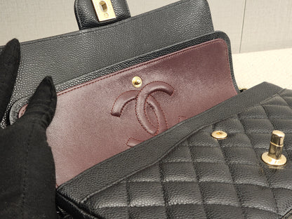 Chanel Black Caviar Medium CF (GHW)