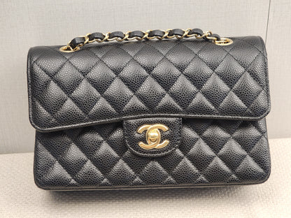 Chanel Black Caviar Small CF (GHW)