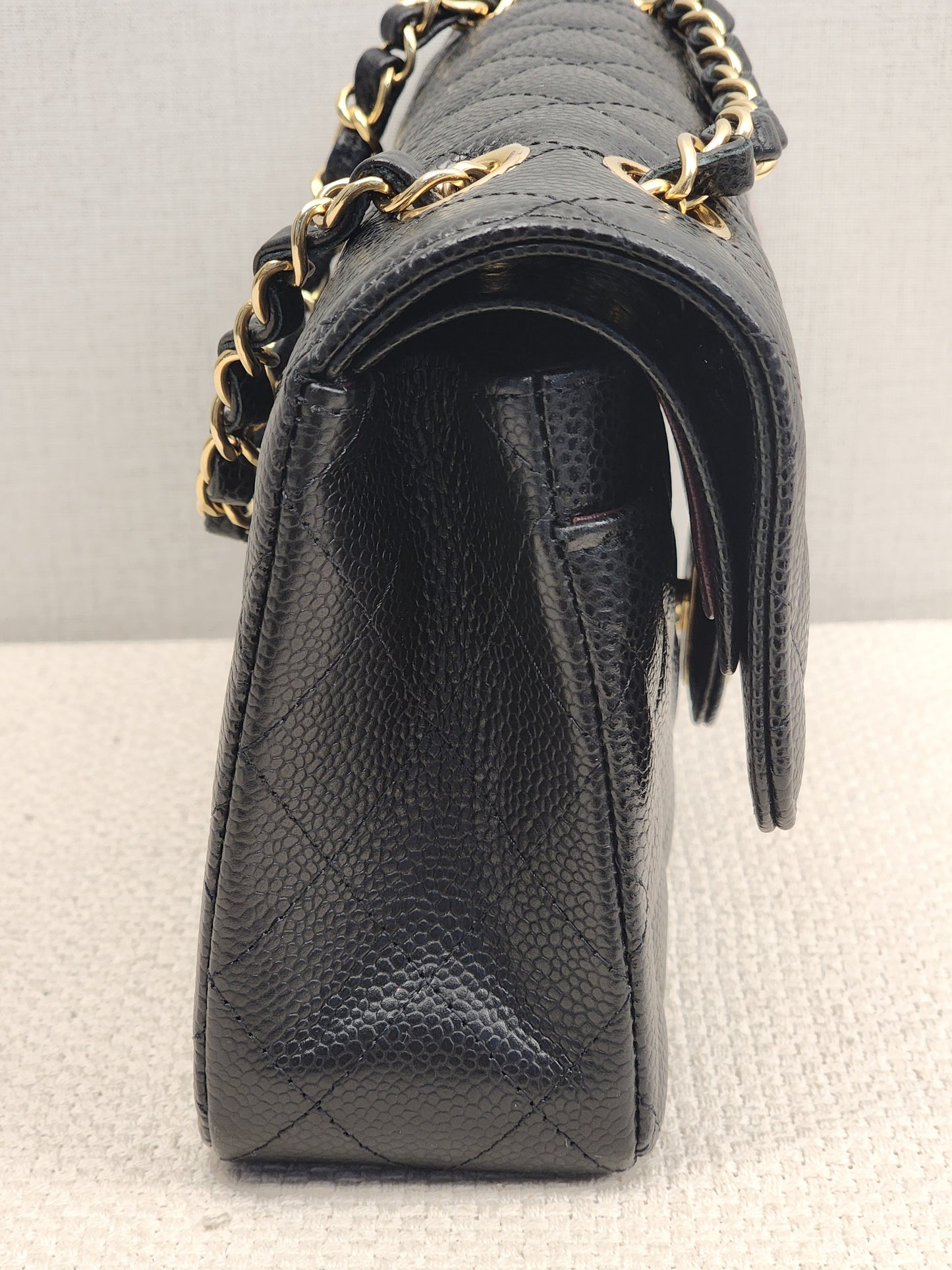 Chanel Black Caviar Small CF (GHW)