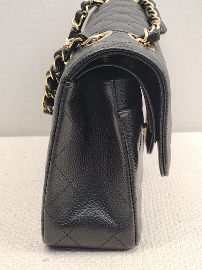 Chanel Black Caviar Small CF (GHW)