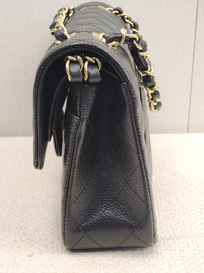 Chanel Black Caviar Small CF (GHW)