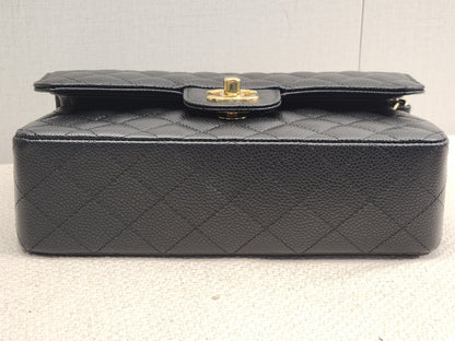 Chanel Black Caviar Small CF (GHW)