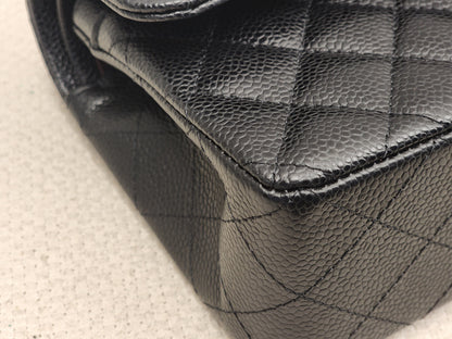Chanel Black Caviar Small CF (GHW)