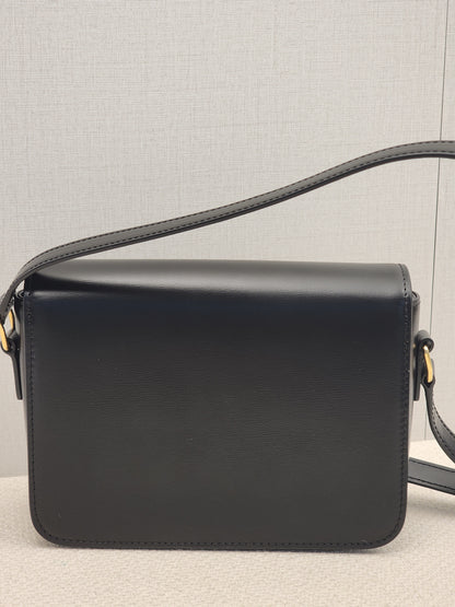 Celine Black Calfskin Teen Triomphe (GHW)