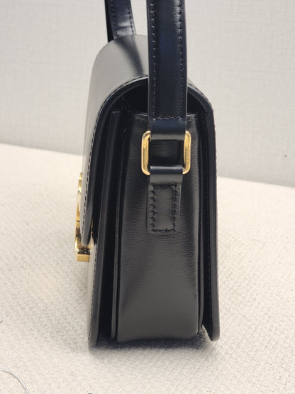Celine Black Calfskin Teen Triomphe (GHW)