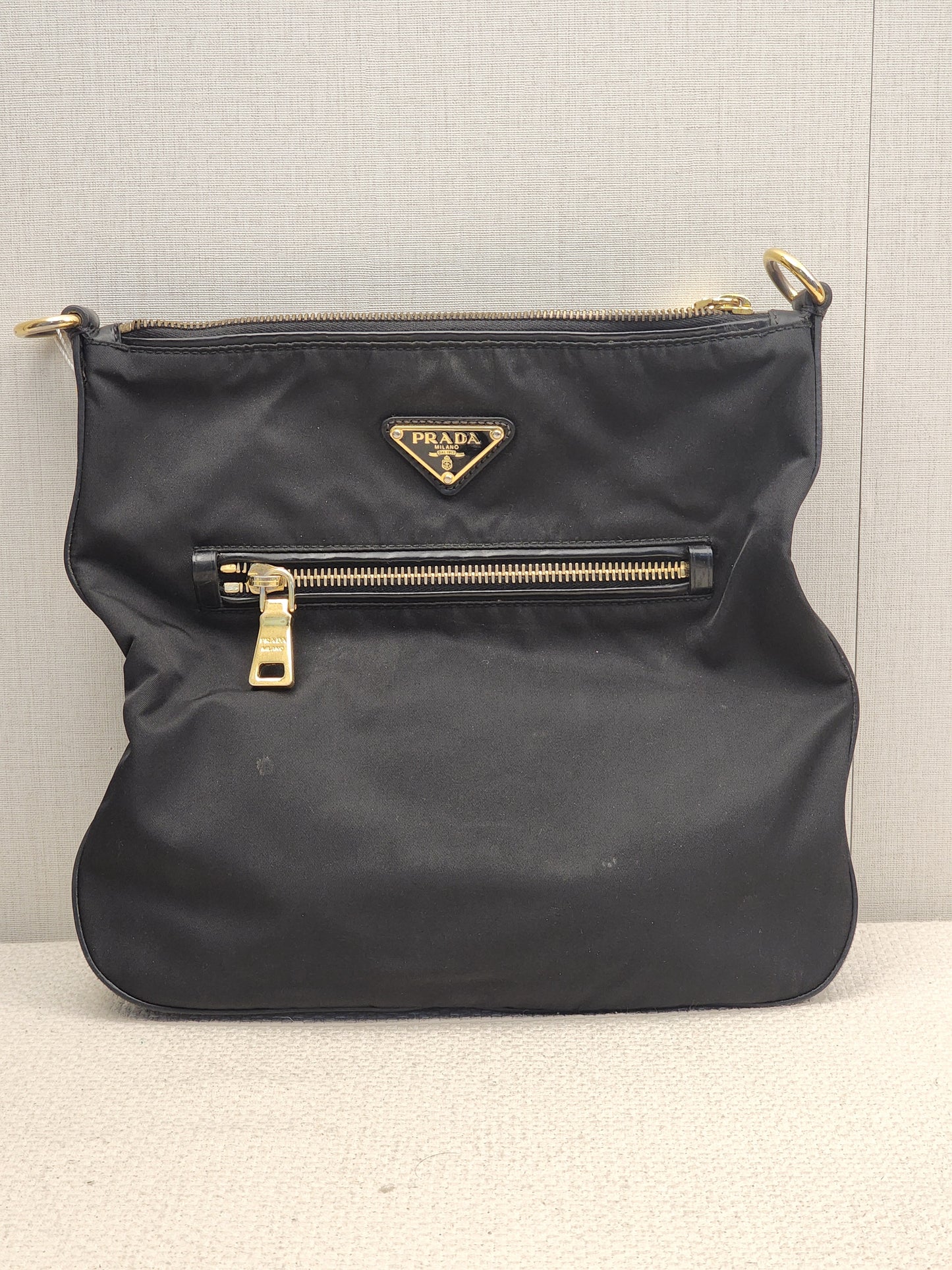 Prada Black Nylon Tessuto Messenger Bag