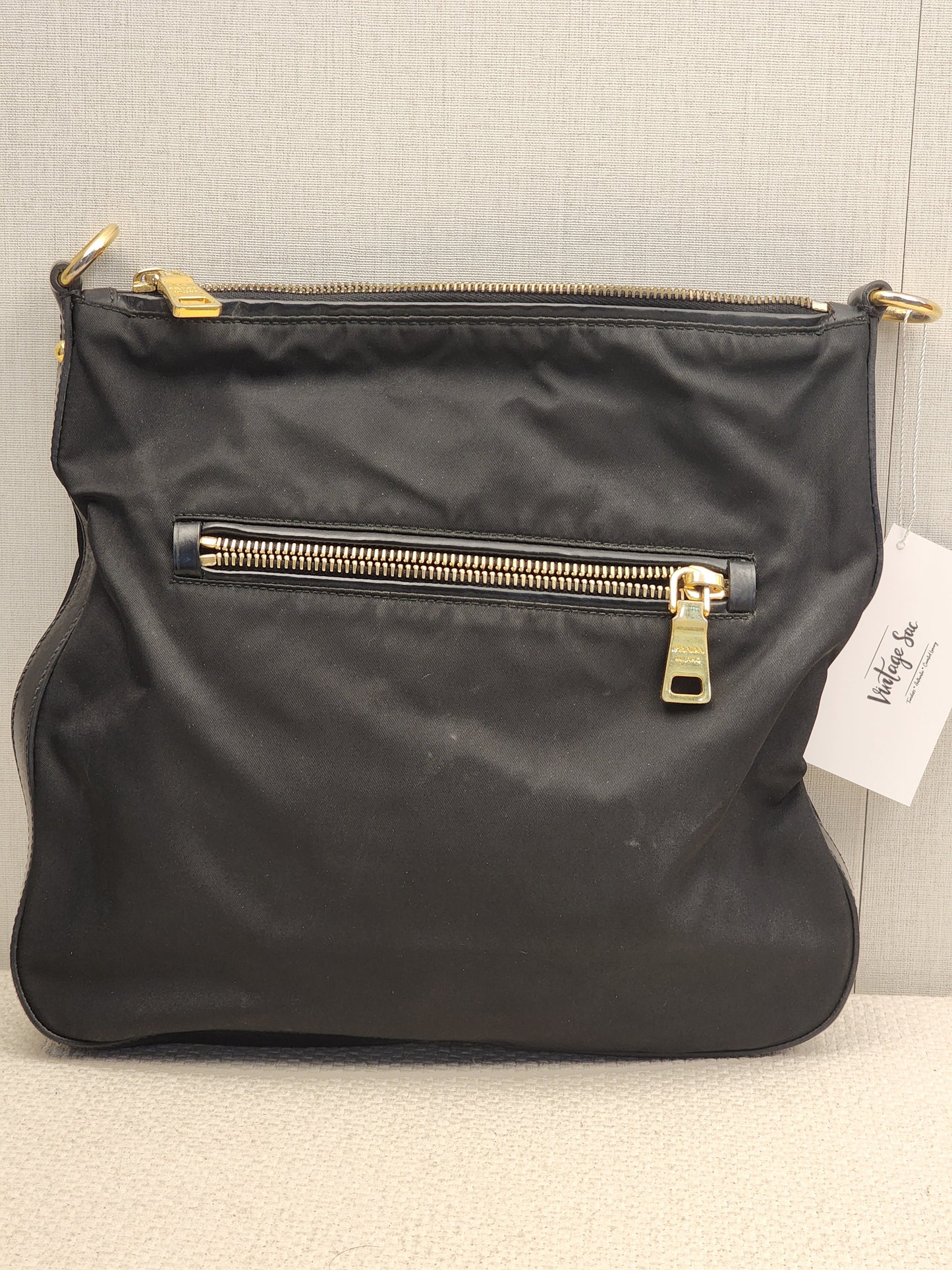 Prada Black Nylon Tessuto Messenger Bag
