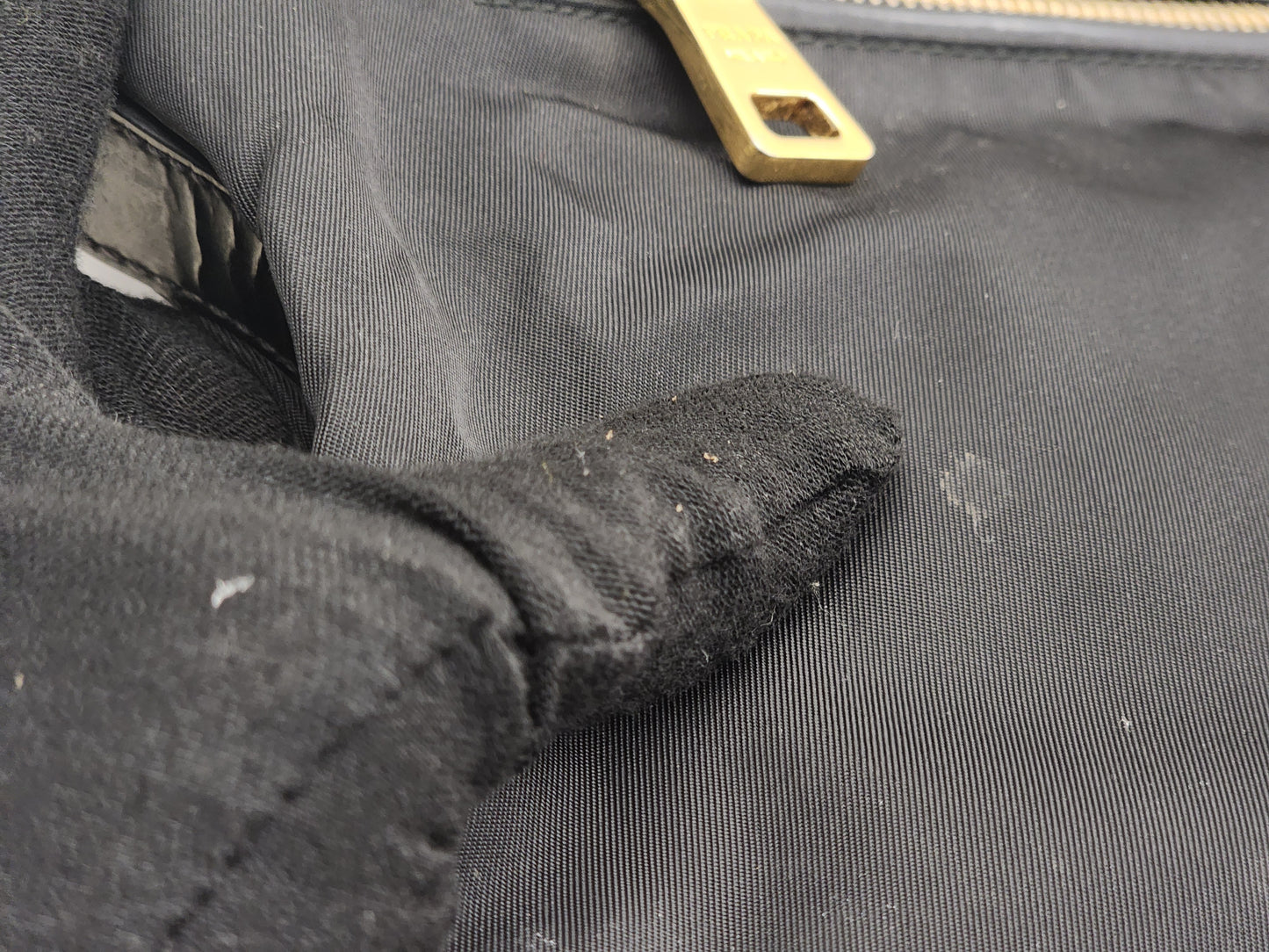 Prada Black Nylon Tessuto Messenger Bag