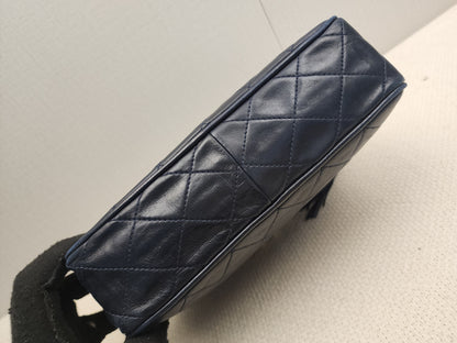 Chanel Navy Lambskin Vintage Tassel Camera Bag (GHW)