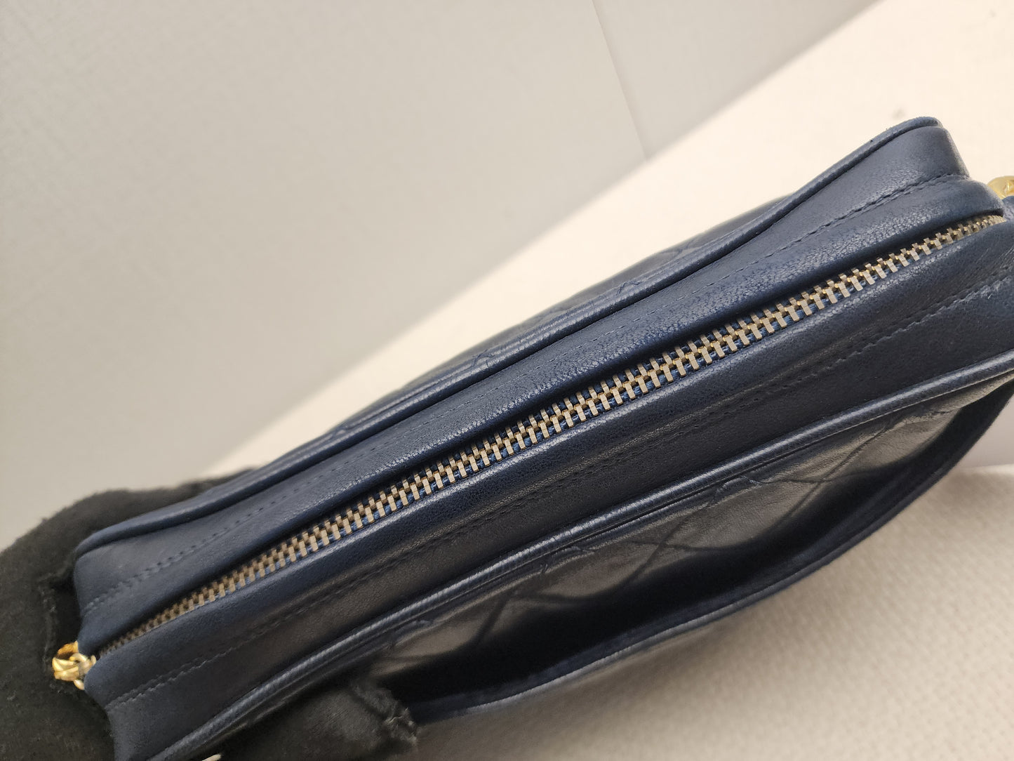 Chanel Navy Lambskin Vintage Tassel Camera Bag (GHW)