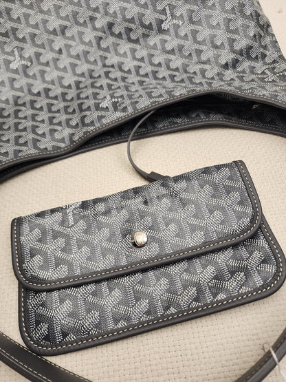 Goyard Grey Boheme Hobo