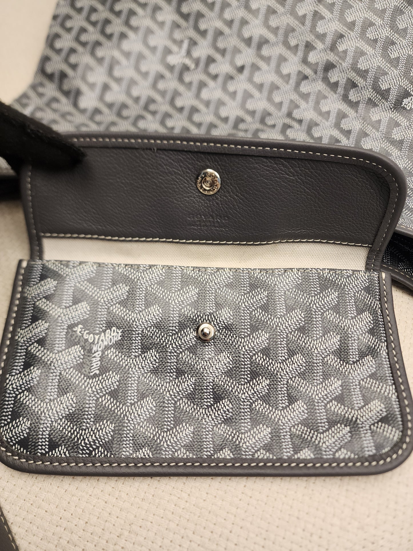 Goyard Grey Boheme Hobo