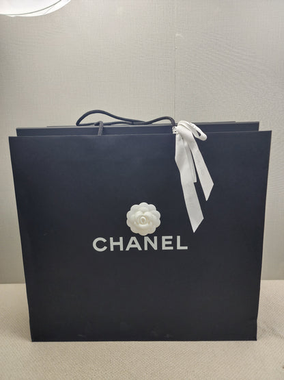 Chanel Black Grained Calfskin Small Shopping Bag (LGHW)